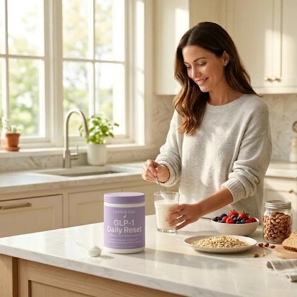 A calm morning routine with Lumina Gut prebiotic drink mix
